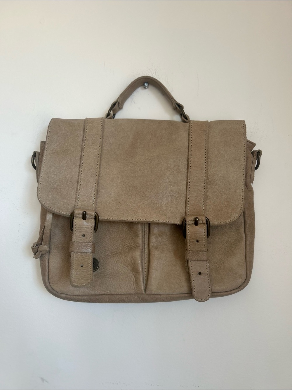 ROOTS Canada Leather Satchel Messenger Bag for Men